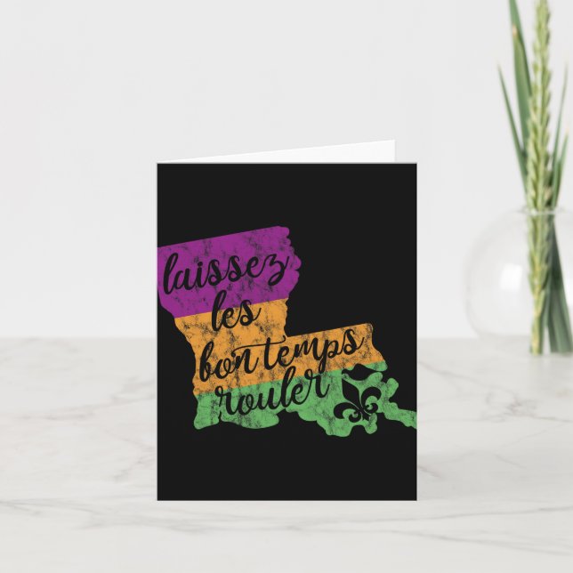 Carte Mardi Gras 2025 Laissez Les Bon Temps Rouler New O (Devant)