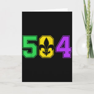 Carte Mardi Gras 504 Nola La Nouvelle-Orléans Louisiane