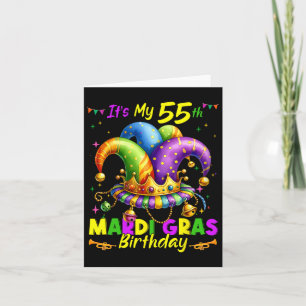 Carte Mardi Gras 55e anniversaire mardi gras 55 ans 