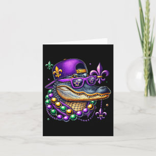 Carte Mardi Gras Alligator Mardigator Crocodile Enfants 