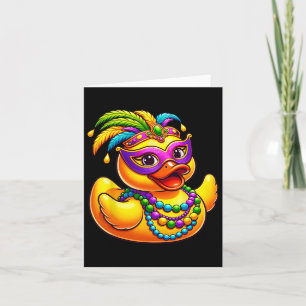 Carte Mardi Gras Canard Porté Mardi Gras Perles Costume 
