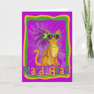 Carte Mardi Gras Chat