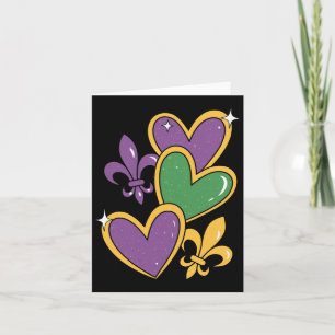 Carte Mardi Gras Coeurs Femmes Filles Enfants Enfants