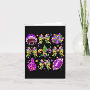 Carte Mardi Gras Coquette Bow Football Mardi Gras Nouvea