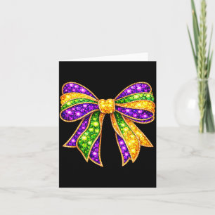 Carte Mardi Gras Coquette Gros Nœud Mardi Gras Enfants F