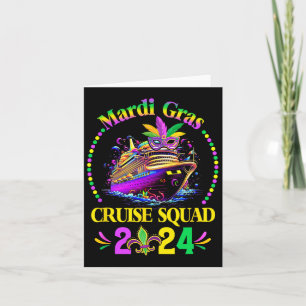 Carte Mardi Gras Cruise Squad 2025 Famille du groupe de 