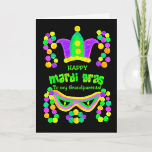 Carte Mardi gras de Bright pour les Grands Parents