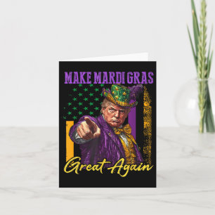Carte Mardi Gras Donald Trump Funny Mardi Gras Américain