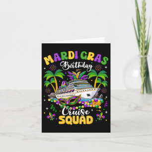 Carte Mardi Gras Escouade d'anniversaire Mardi Gras Carn
