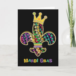 Carte Mardi Gras Fleur