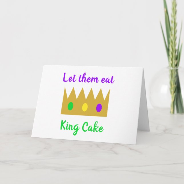 Carte Mardi Gras King Cake Crown Laissez Les Bons Temps (Devant)