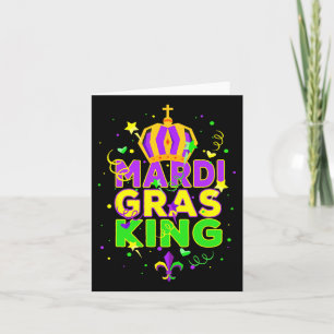 Carte Mardi Gras King Hommes Costume de carnaval Cadeau