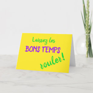 Carte Mardi Gras laissez les Bons temps Rouler