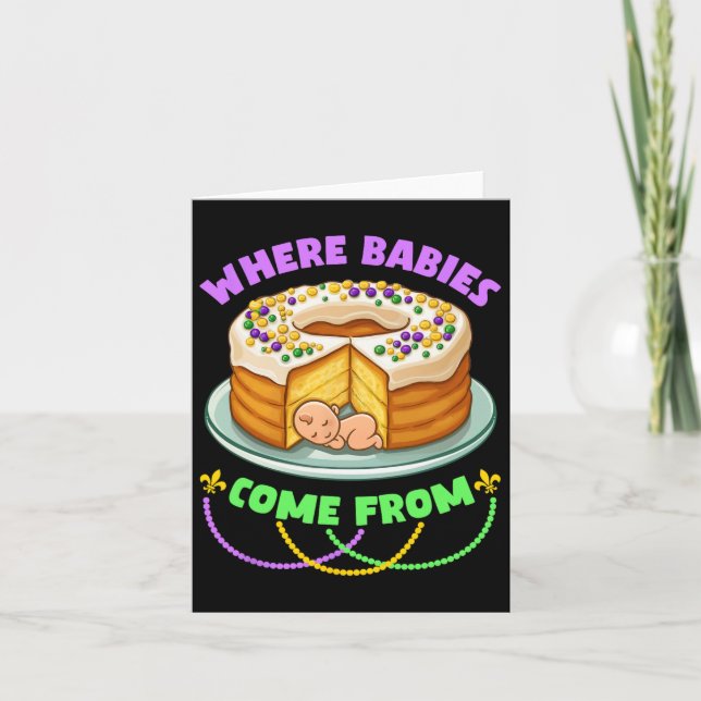 Carte Mardi Gras Le Gâteau Du Roi D'Où Les Bybies (Devant)