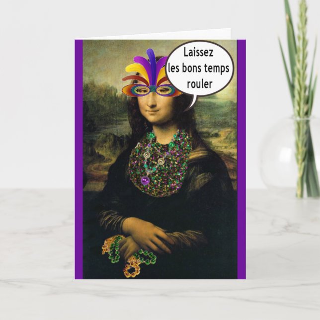 Carte Mardi gras Mona Lisa (Devant)