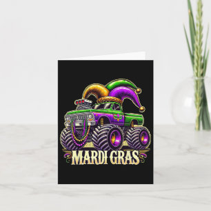 Carte Mardi Gras Monster Camion Jester Carnival Girls