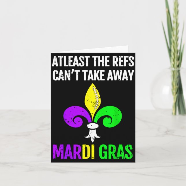 Carte Mardi Gras New Orleans Funny Football Gift  (Devant)