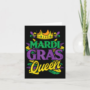 Carte Mardi Gras Queen Crown Funny Mardi Gras Carnival W