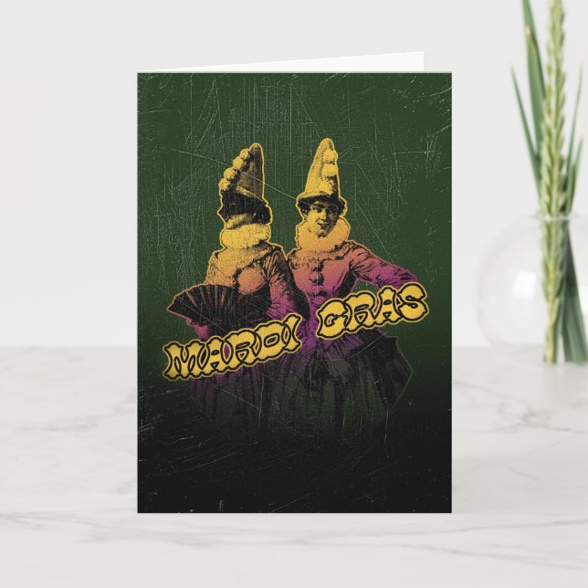 Carte Mardi Gras Revelers (Devant)