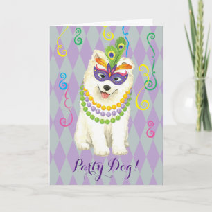 Carte Mardi Gras Samoyed
