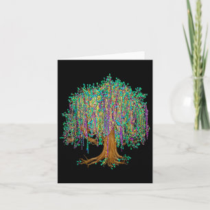 Carte Mardi Gras Tree Beads Nouvelle-Orléans 2025 Aquare