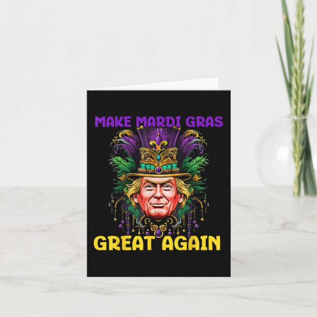 Carte Mardi Gras Trump 2025 Drôle Mardi Gras Grand (Devant)