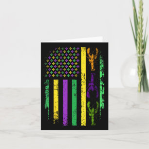 Carte Mardi Gras Us Drapeau Américain À La Nouvelle Orle