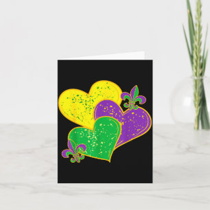 Carte Mardi Gras Vintage 2025 Cœurs Mignons Saint-Valent