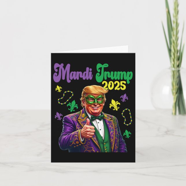 Carte Mardi Trump 2025 Drôle Mardi Gras  (Devant)
