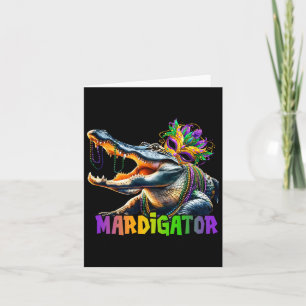 Carte Mardigator Mardi Gras Alligator Costume Hommes Fem