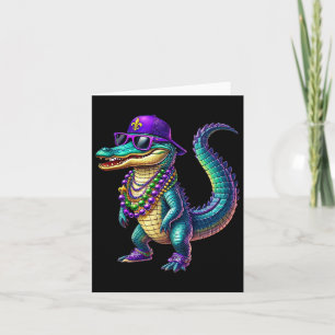 Carte Mardigator Mardi Gras Alligator Hommes Femmes Mard