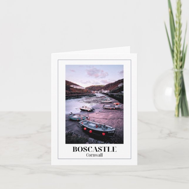 Carte Marée basse, Boscastle, Cornouailles (Devant)