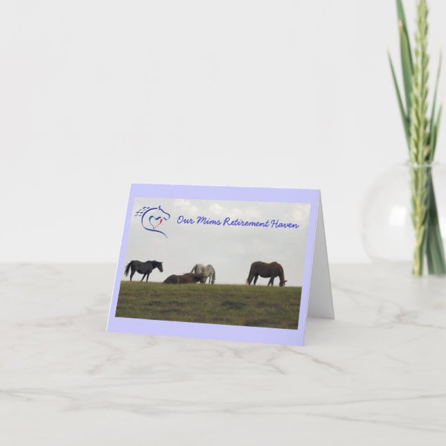 Carte Mares sur la colline - Bleu (Devant)