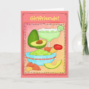 Carte Margarita Guacamole Filles amies Amitié