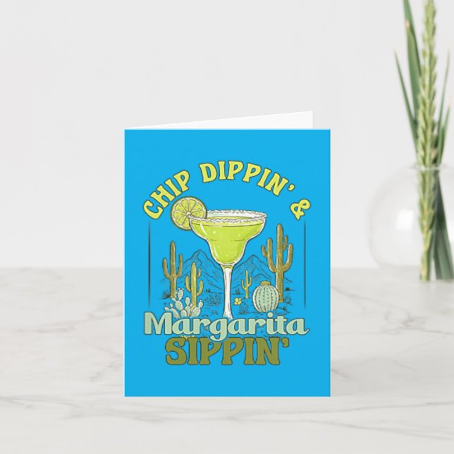 Carte Margarita puce à puce drôle de boisson Cinco De Ma (Devant)