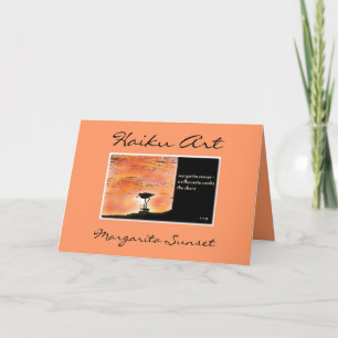 Carte Margarita Sunset Haiku Art Greeting Card
