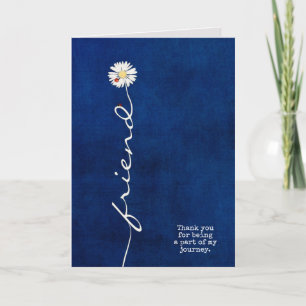 Carte marguerite avec ladybugs pour ami merci