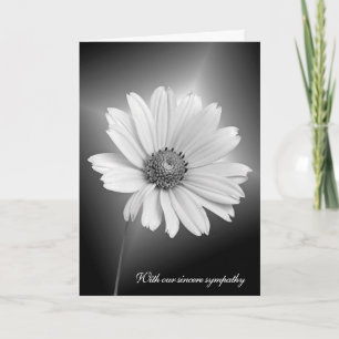 Carte Marguerite blanche de sympathie avec des faisceaux
