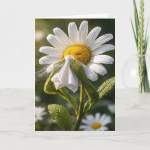 Carte Marguerite d'anniversaire éternuant dans un moucho