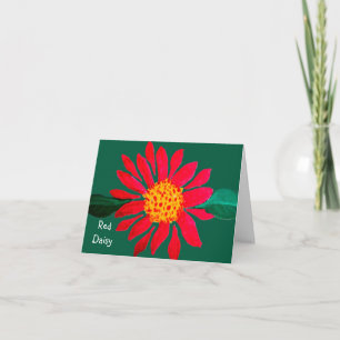 Carte Marguerite Rouge