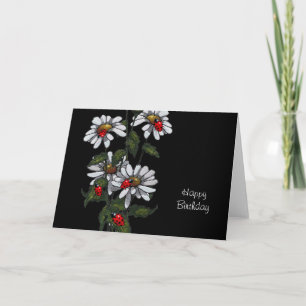 Carte Marguerites blanches lumineuses avec des