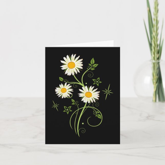 Carte Marguerites Daisy Printemps Daisy Summer Daisy Flo (Devant)