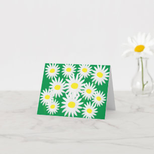 Carte Marguerites Jaunes et Blanches Heureuses