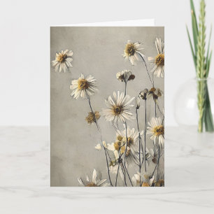 Carte Marguerites séchées Penser à vous