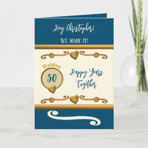 Carte Mari 50e anniversaire nous l'avons rendu bleu