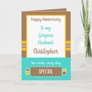Carte Mari Anniversaire chaque jour est spécial brun