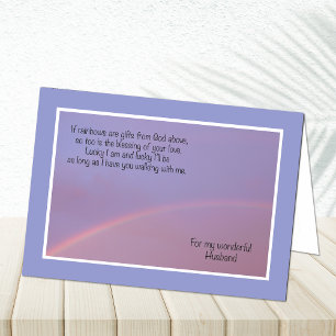 Carte Mari Anniversaire Christian Rainbow Poem