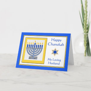 Carte Mari Chanukah Menorah contemporaine