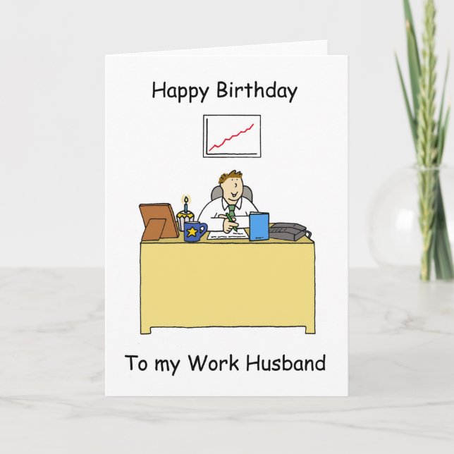 Carte Mari de travail Joyeux anniversaire (Devant)