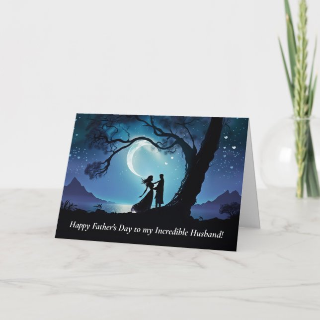 Carte Mari Joyeuse Fête des Pères Couple Romantique  (Devant)